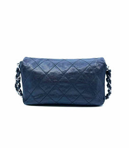 CHANEL Black Leather Quilted caviar Handbag