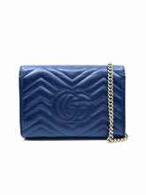 Load image into Gallery viewer, GUCCI Black Leather Flap Marmont Handbag
