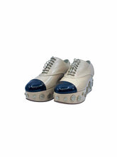 Load image into Gallery viewer, CHANEL Size 7.5 Beige, Black Patent Leather Oxfords
