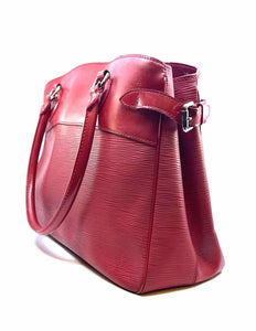 LOUIS VUITTON Passy GM Red Leather Epi Handbag