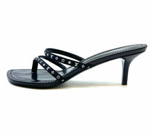 Load image into Gallery viewer, LOUIS VUITTON Size 8.5 Black &amp; White LOGO Slide
