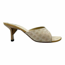Load image into Gallery viewer, CHANEL Size 6.5 Beige, White Canvas Monogram Sandals
