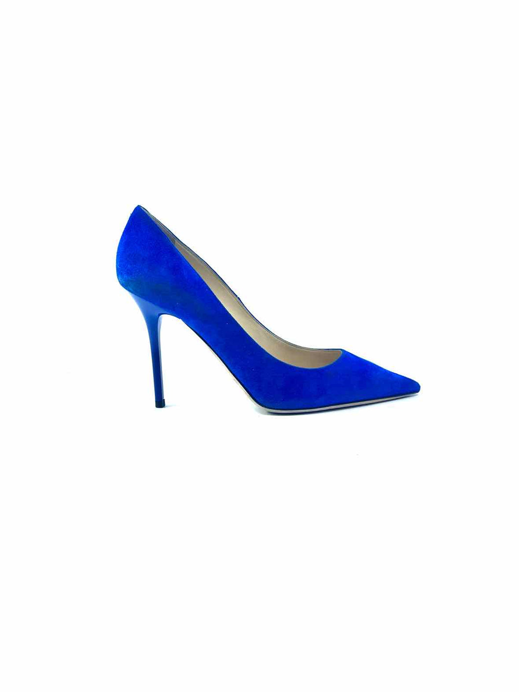 JIMMY CHOO Size 6.5 Royal Blue Suede Pumps