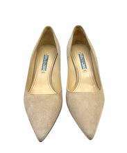 Load image into Gallery viewer, PRADA Size 7.5 Beige Suede Solid Pumps
