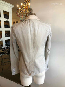 MARC JACOBS Size 6 Light Blue Stripe Blazer