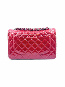 CHANEL Red Patent Leather Handbag