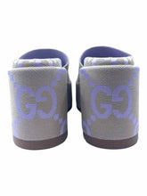 Load image into Gallery viewer, GUCCI Size 6.5 Lavender Canvas Monogram Wedge
