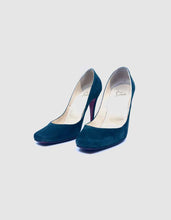 Load image into Gallery viewer, CHRISTIAN LOUBOUTIN Size 9 Green Suede Pumps
