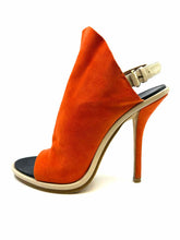 Load image into Gallery viewer, BALENCIAGA Size 7.5 Orange Suede Solid Sandals
