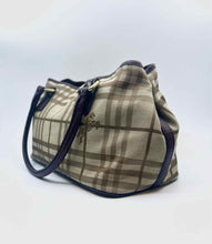Load image into Gallery viewer, BURBERRY Brown Canvas Plaid Handbag
