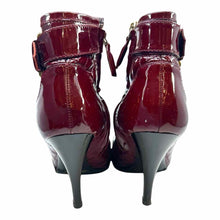 Load image into Gallery viewer, BURBERRY Size 7 Maroon Patent Leather Quilted Ankle Boot
