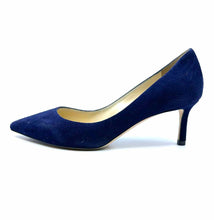 Load image into Gallery viewer, JIMMY CHOO Size 4 Blue Suede Pumps
