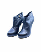 Load image into Gallery viewer, GIUSEPPE ZANOTTI Size 9.5 Black, gold Leather Solid Ankle Boot
