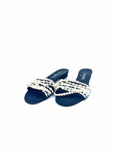 Load image into Gallery viewer, CHANEL Size 7 Black Pearls Mules
