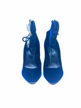 Load image into Gallery viewer, SERGIO ROSSI Size 9 Navy Velvet Pumps
