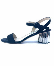 Load image into Gallery viewer, PRADA Size 9 Black Suede Sandals
