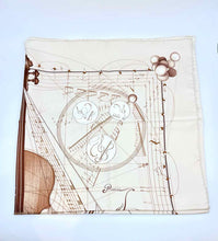 Load image into Gallery viewer, HERMES Beige Print Square Scarf
