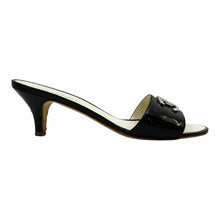 Load image into Gallery viewer, CHANEL Size 9.5 Black Patent Leather Solid Sandals
