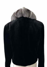 Load image into Gallery viewer, HILLIS Black Mink Chinchilla Coat Size M
