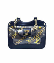 Load image into Gallery viewer, LOUIS VUITTON Charms Cabas Vintage Brown Leather Pvc Handbag
