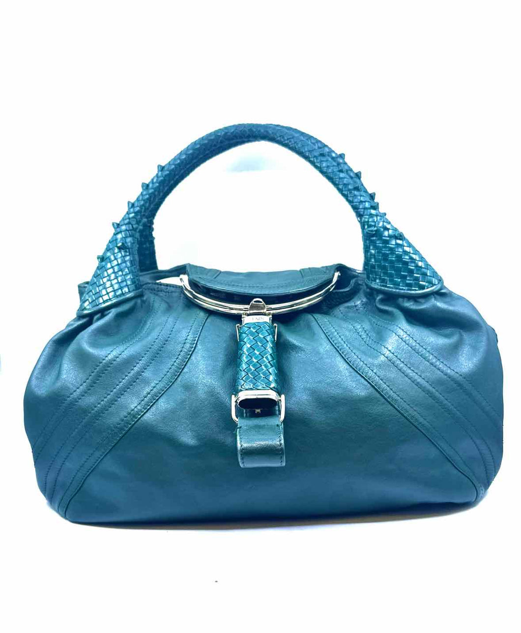 FENDI Spy Bag Forest Green Leather Solid Handbag
