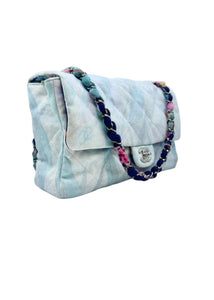 CHANEL Jungle Jeans Quilted Flap Bag Handbag
