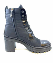 Load image into Gallery viewer, PRADA Size 8.5 Black Nylon Solid Ankle Boot
