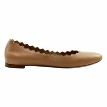Load image into Gallery viewer, CHLOE Size 5 Nude Leather Solid Flats
