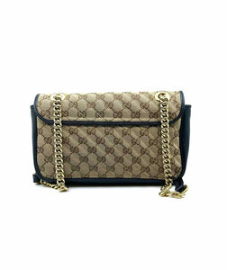 GUCCI Marmont Brown Canvas Monogram Handbag