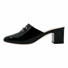 Load image into Gallery viewer, GUCCI Size 10.5 Black Patent Leather Mules
