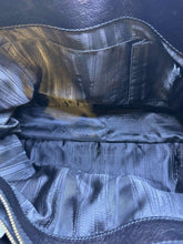 Load image into Gallery viewer, SALVATORE FERRAGAMO Black Leather Metallic Solid Handbag
