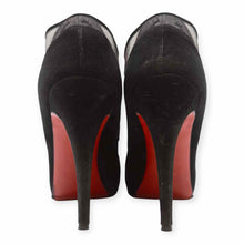 Load image into Gallery viewer, CHRISTIAN LOUBOUTIN Clic Clac Size 9.5 Black Suede Lace Solid Pumps
