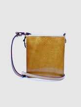 Load image into Gallery viewer, LOUIS VUITTON Motto Pouch Yellow Patent Leather Monogram Vernis Handbag
