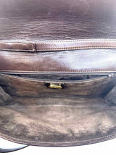 Load image into Gallery viewer, GUCCI Brown Leather Snakeskin Solid Handbag
