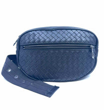 Load image into Gallery viewer, BOTTEGA VENETA Black Leather Woven Waist Bag
