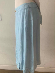 CELINE Size 10 Baby Blue Solid Skirt