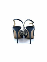 Load image into Gallery viewer, JIMMY CHOO Size 9.5 Black &amp; Beige Lace Sandals
