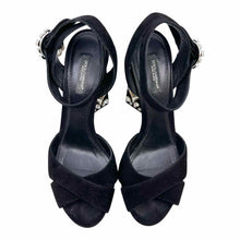 Load image into Gallery viewer, DOLCE &amp; GABBANA Size 8 Black Suede Solid Sandals
