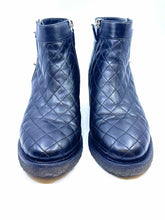 Load image into Gallery viewer, CHANEL Size 7.5 Black Leather Quilted Ankle Boot
