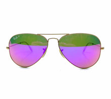 Load image into Gallery viewer, RAY BAN Pink, Gold Aviator Solid Sunglasses
