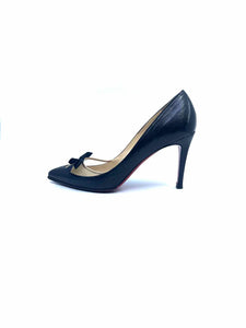 CHRISTIAN LOUBOUTIN Size 9 Black Leather Pumps