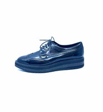 Load image into Gallery viewer, PRADA Size 9.5 Black Leather Solid Oxfords
