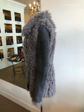 Load image into Gallery viewer, RAG &amp; BONE Size 4 Grey Suede Jacket

