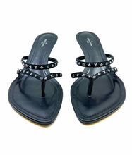 Load image into Gallery viewer, LOUIS VUITTON Size 8.5 Black &amp; White LOGO Slide
