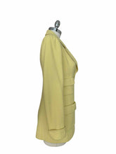 Load image into Gallery viewer, CHANEL Size 4 Yellow Tweed Solid Blazer
