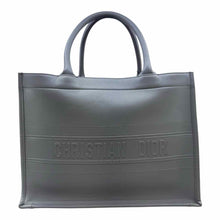 Load image into Gallery viewer, CHRISTIAN DIOR Book Tote Grey Leather Solid leather Handbag
