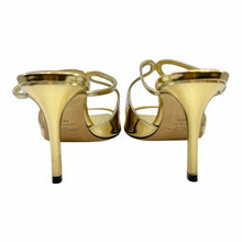 Load image into Gallery viewer, JIMMY CHOO Size 8.5 Gold Leather Metallic Solid Pumps
