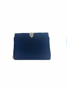 CELINE Black Canvas Solid Evening Bag