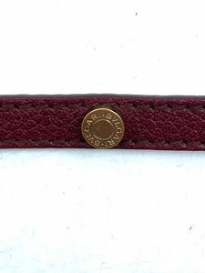 BVLGARI Burgundy Leather Necklace