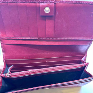 GUCCI Red Leather LOGO Wallet